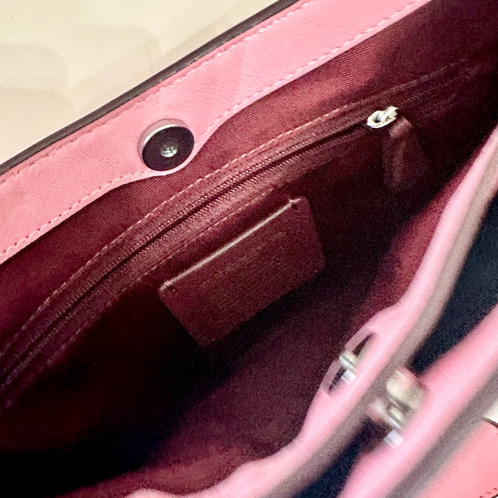 Pink Coach bag, coach shoulder bag,  mini pink bag, wristlet, babypink, Barbie - Picture 6 of 14